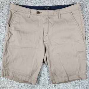 Ted Baker Chino Shorts Mens 34 Tan Cortrom Micro Texture Stretch NWOT
